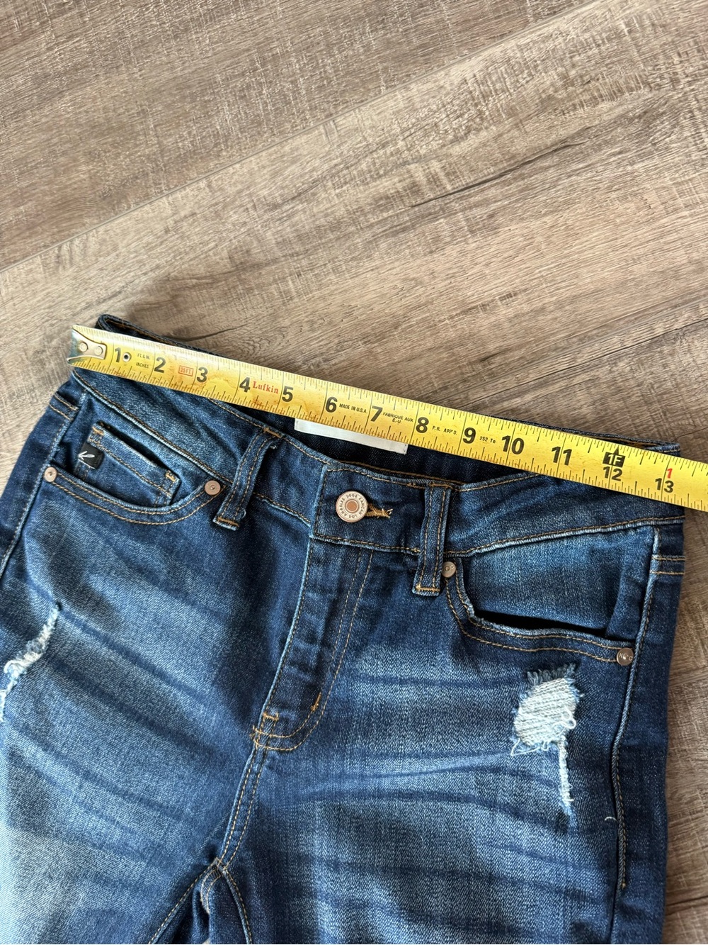 KanCan Dark Blue Distressed Skinny Jeans - Picture 3 of 5